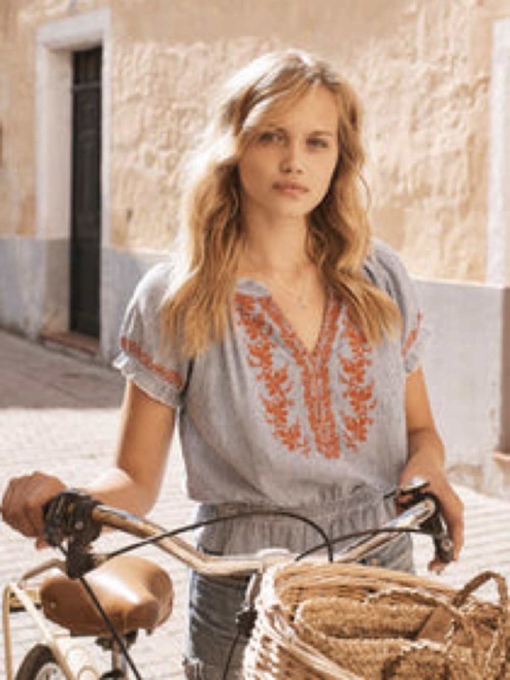 Auguste The Label Ivy Embroidered Blouse Stripe